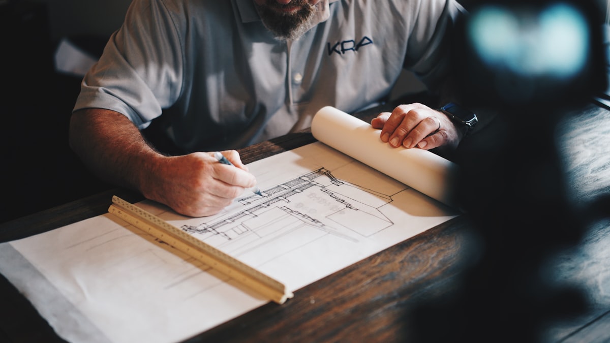 Architectural plans for a building project