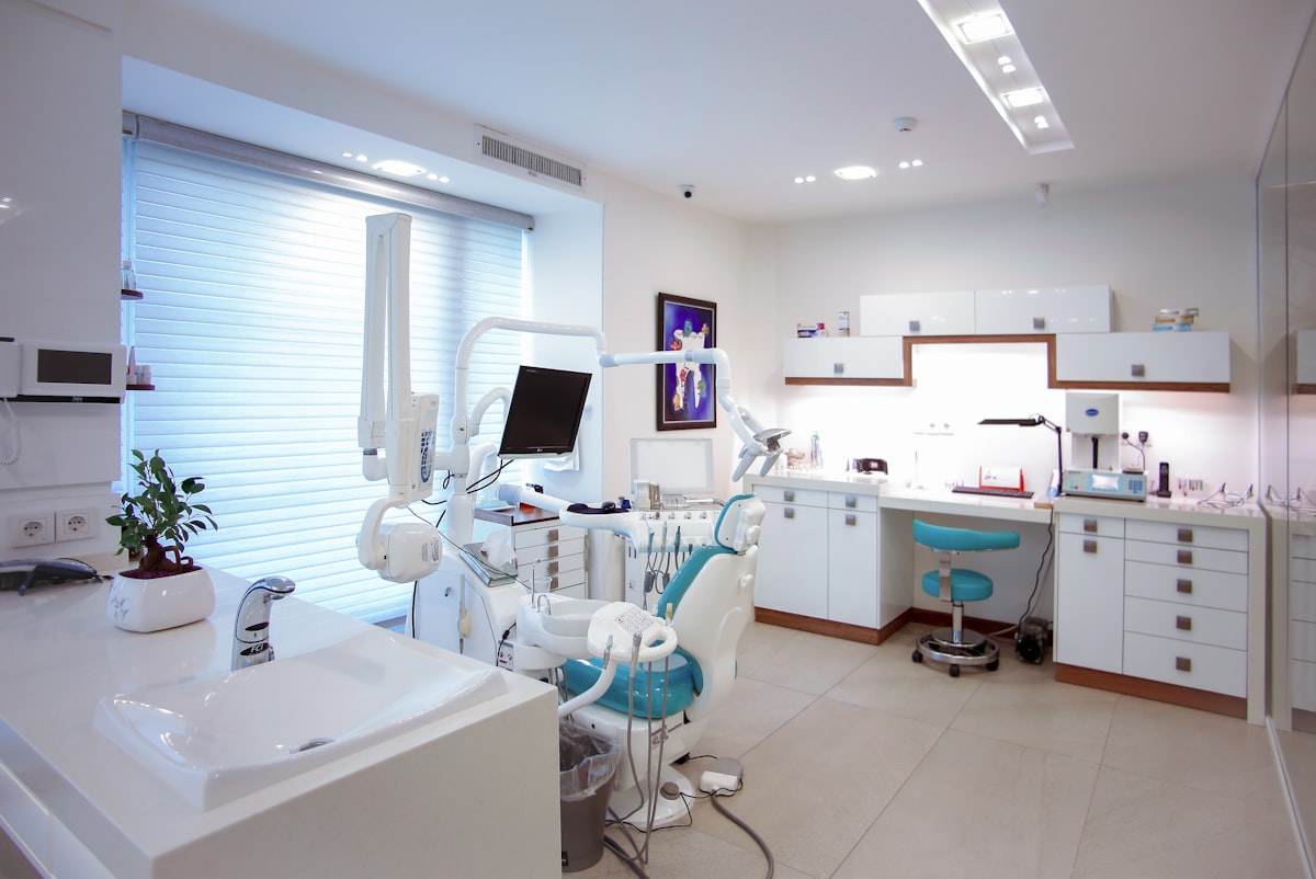 Bright modern dental clinic interior